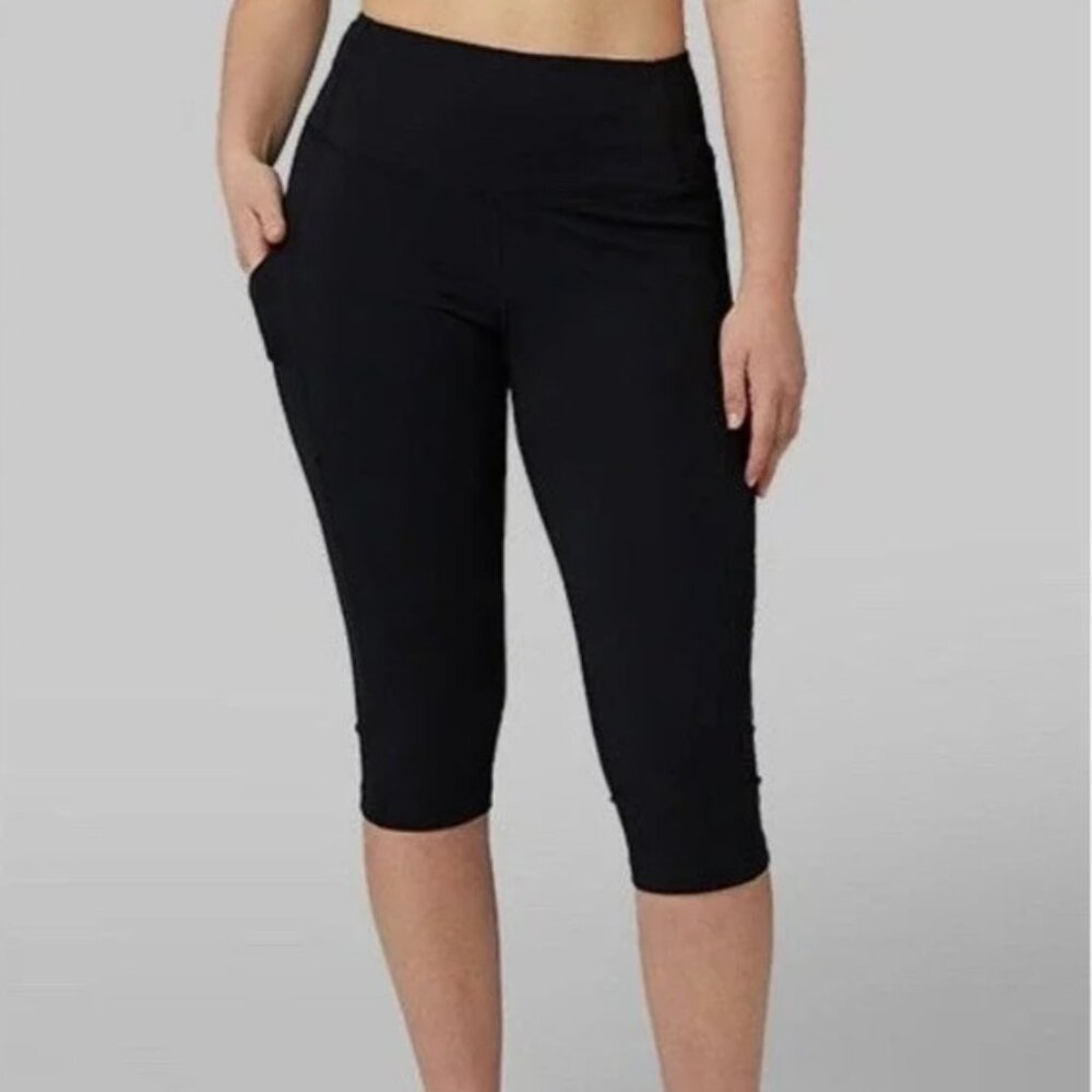 32 Degrees Black Cropped Leggings